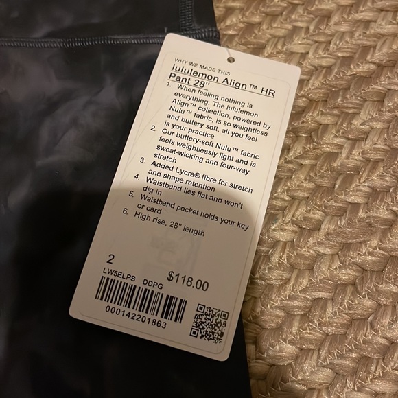 NWT lululemon align HR pant 28” diamond dye pitch grey graphite grey - Picture 9 of 13